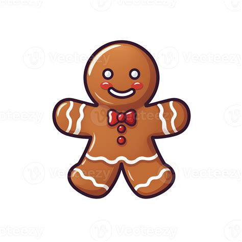 Ai Generated Cartoon Style Gingerbread Man Cookie Christmas Cookie Man