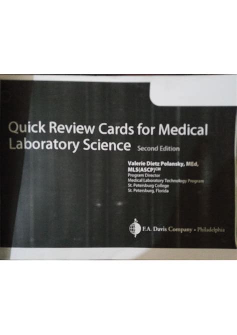 Solution Quick Review Card For Medical Laboratory Science Studypool