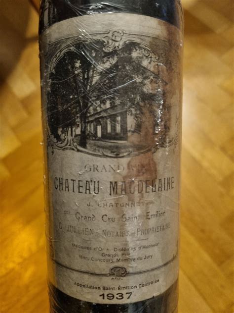 1937 Château Magdelaine France Bordeaux Libournais St Émilion