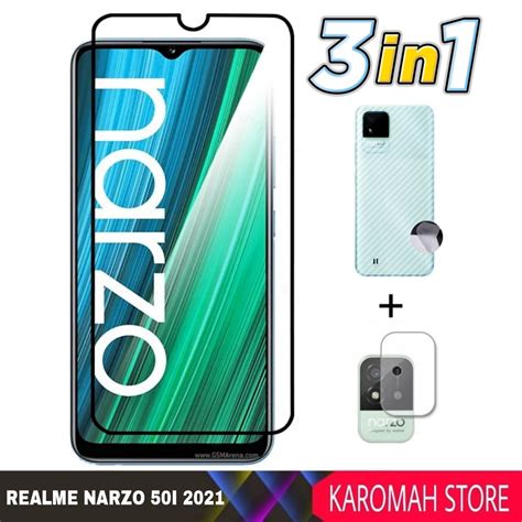 PROMO PAKET 3 INC 1 Tempered Glass REALME NARZO 50I 2021 Anti Gores