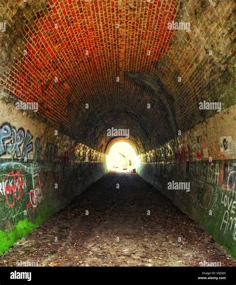 Brick tunnel Stock Photo - Alamy