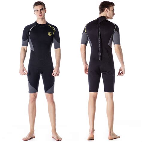 Zcco Mens 3mm Plus Size Shorty Neoprene Wetsuit Free Shipping