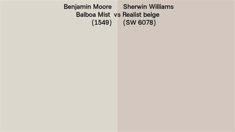 Benjamin Moore Balboa Mist Vs Sherwin Williams Realist Beige Sw