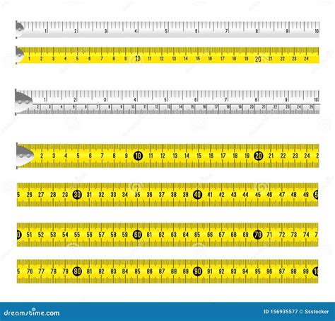 Ruler With Measuring Length Markings In Centimeters On White Background ...