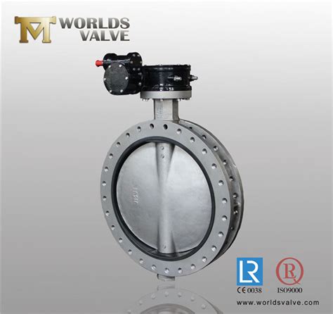 Gearbox Stainless Steel U Type Double Flange Butterfly Valves U Type