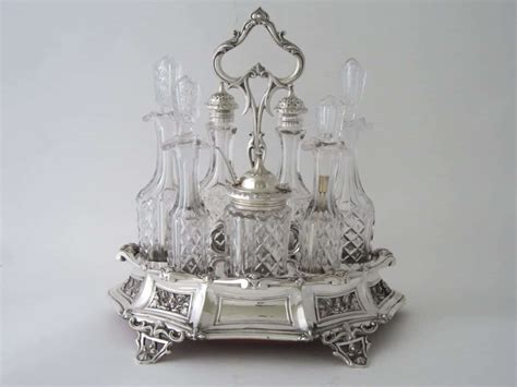 Antique Victorian Sterling Silver Cruet Stand Sold Marsh Antiques