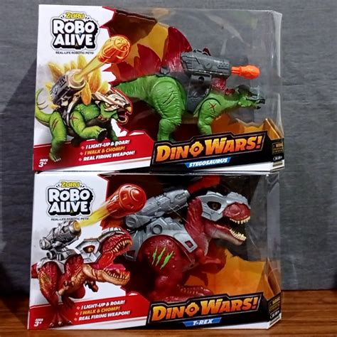 Jual Zuru Robo Alive Dino Wars Stegosaurus T Rex Action Figure Shopee