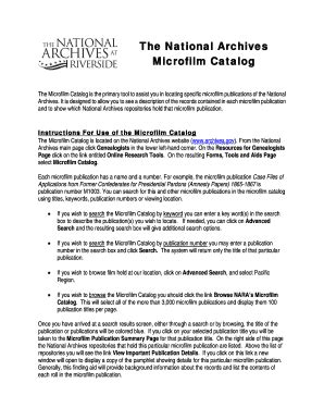 Fillable Online Microfilm Catalog Fax Email Print Pdffiller