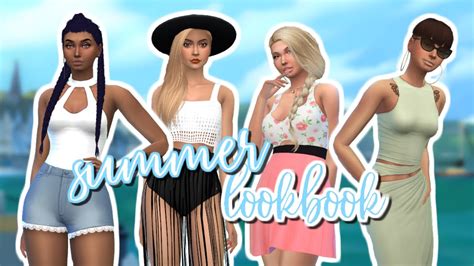 Pastel Summer Lookbook Sims 4 Create A Sim Full Cc List Youtube Images