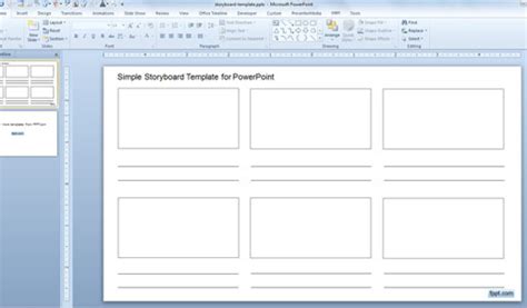 Video Storyboard Template Powerpoint Free Simple Storyboard Template ...