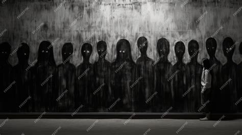 Premium Photo | Eerie Symmetry Dark Shadow Portraits In Dystopian Art