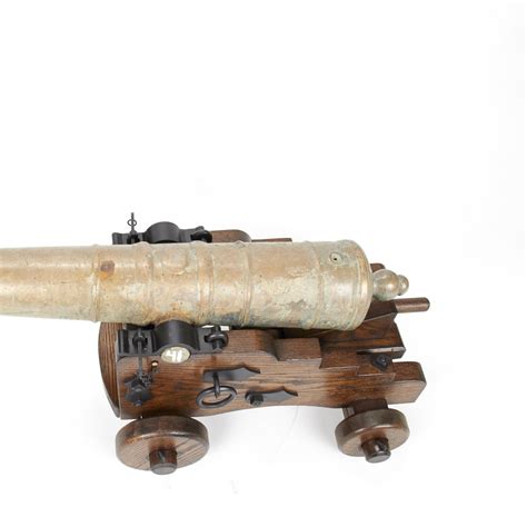 Original Late 18th Century Bronze 3 Pounder Grasshopper Cannon With Oa International Military