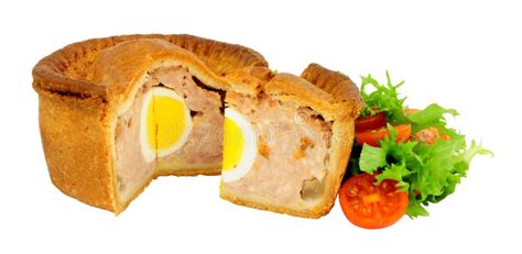 Crusty Egg Pork Pie stock image. Image of meat, buffet - 153623291