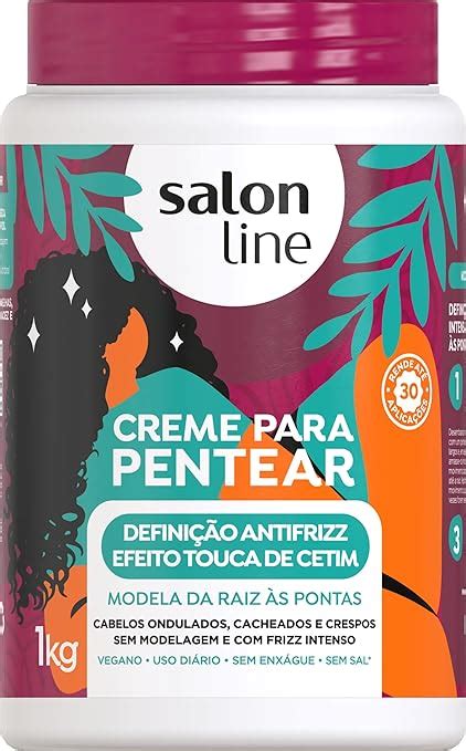 Amazon Salon Line Linha Creme Para Pentear Definicao Antifrizz