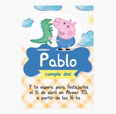 Kit De Cumplea 241 Os Para Imprimir Peppa Pig George Invitaciones De