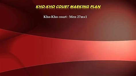 Kho Kho Court Marking With Rules And Regulations YouTube