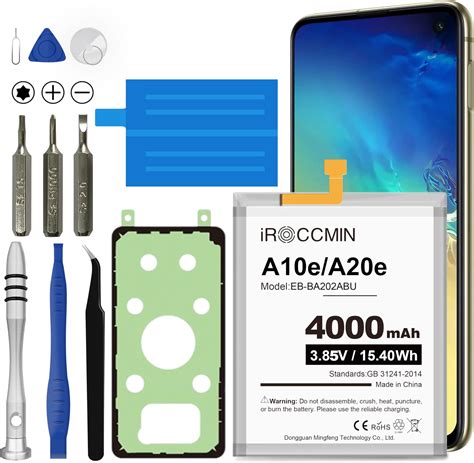 Iroccmin Galaxy A10e Battery4000mah High Capacity Replacement Battery For Samsung