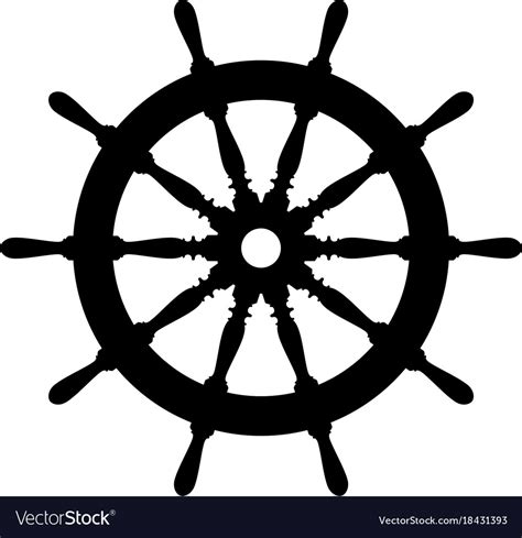 Emblem Of Ship Wheel Royalty Free Vector Image