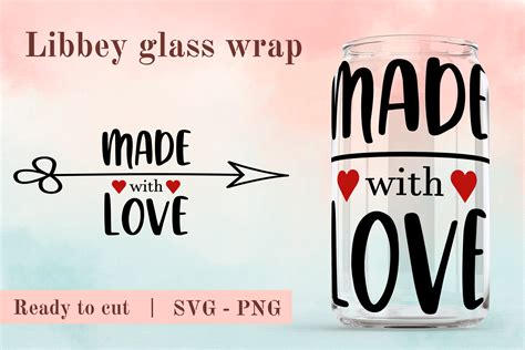 16oz Glass Can Full Wrap Svg Libbey Graphic By Cuteshopclipart