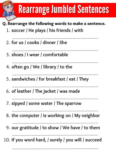 20 Rearrange Jumbled Sentences With Answers Jumbled Words Meaningful