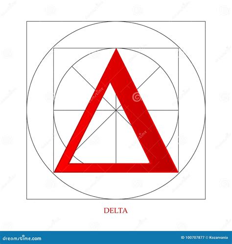 Delta character sign stock vector. Illustration of health - 100707877