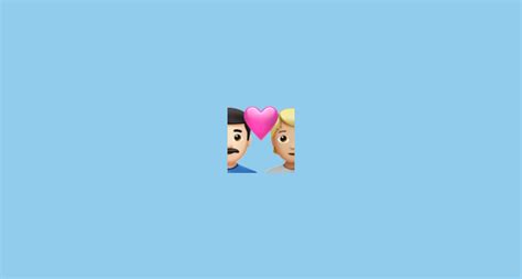 Emoji Casal Apaixonado Homem Pessoa Pele Clara Pele Morena