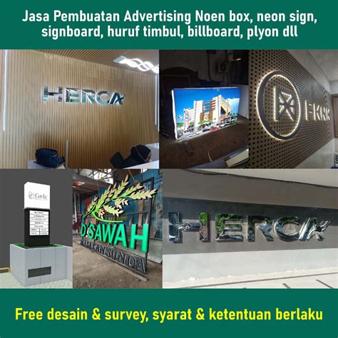 Jual Jasa Pembuatan Pemasangan Advertising Neonbox Neonsign Signboard