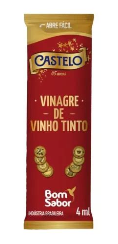 Vinagre Vinho Tinto Sachê 4ml Castelo Bom Sabor 4 Cx 200 Un MercadoLivre