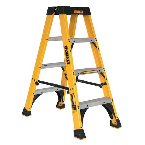 Dewalt 4 Fiberglass Twin Step Ladder 300 Lbs Load Capacity Dewalt