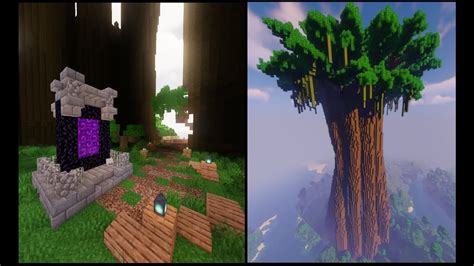 Minecraft Epic Nether Portal Tree Build Youtube