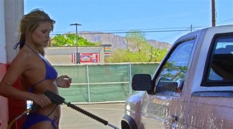 Naked Scarlet Red In All American Bikini Car Wash