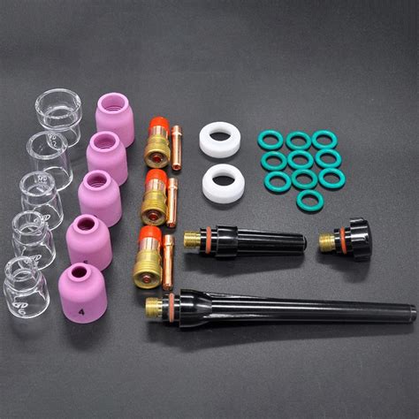 31 Pcs Set Tig Welding Torch Accessories 6 12 Glass Cup Kit Easy To