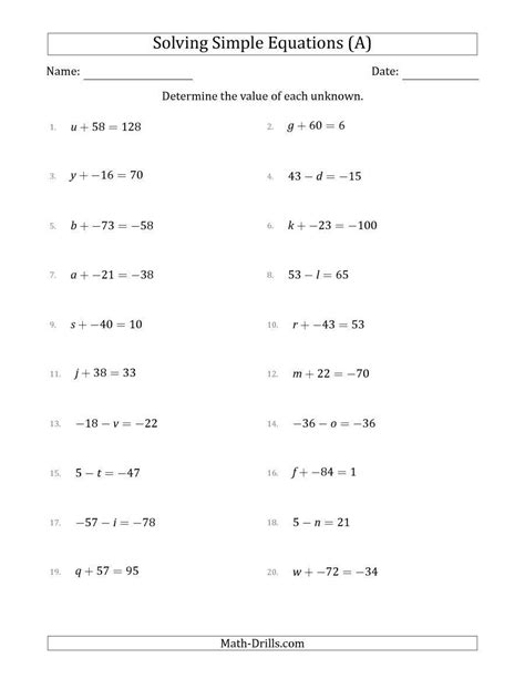 Solving Simultaneous Equations Worksheet Pdf – Equations Worksheets