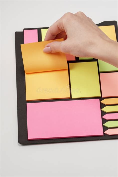 Blank Note Paper Set Of Different Colours Forms And Sizes Sticky Notes