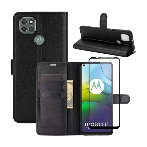 Capa Capinha Carteira Couro Motorola Moto G Power Pel Cula De Vidro