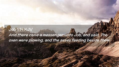 Job 1 14 KJV Desktop Wallpaper And There Came A Messenger Unto Job