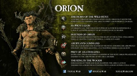 Total War Warhammer Lays Out Orions Lord Skills