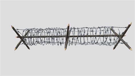 Lowpoly Barb Wire Obstacle 4 Buy Royalty Free 3d Model By