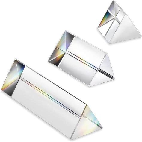 Crystal Optical Glass Triangular Prism Triple Prism For Photography Effects Physics Teaching