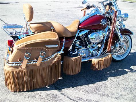 Hand Crafted Harley Davidson Road King Seat And Bags by Woodstock ...