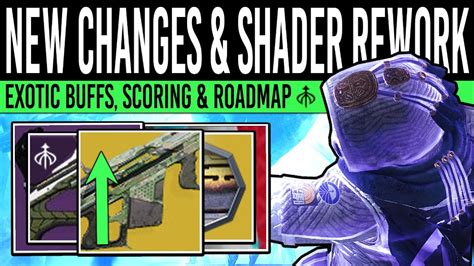 Destiny 2 EXOTIC REWORKS FUTURE CONTENT Shader Rework Scoring