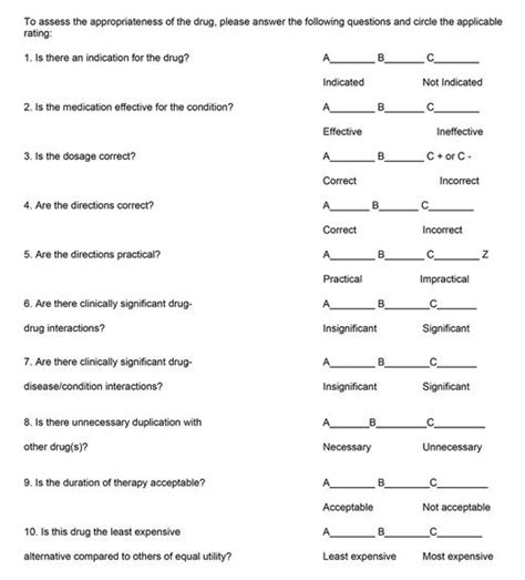 The Medication Appropriateness Index A Clinimetric Measure