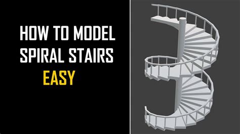 How To Model Spiral Stairs In Blender 2 81 [real Time] Youtube