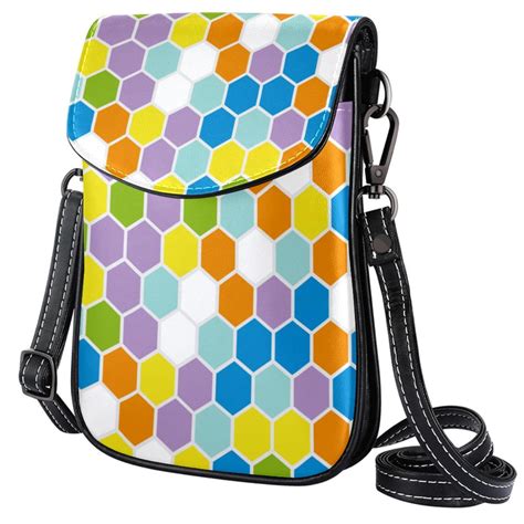 Ownta Yellow Blue White Orange Geometric Hexagon Pattern Diagonal