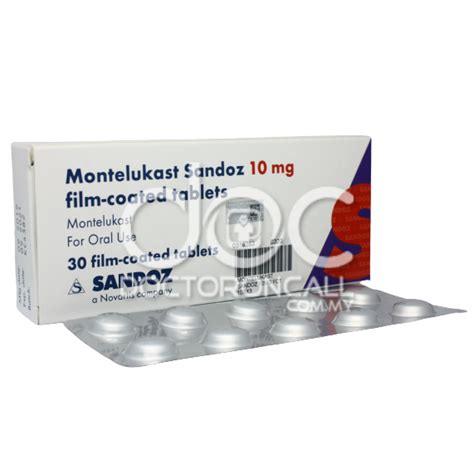 Buy Sandoz Montelukast 10mg Tablet 30s Uses Dosage Side Effects