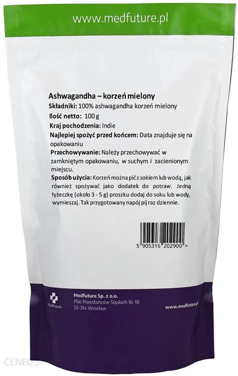 Ashwagandha Korzeń Mielony 100 G Oficjalny Sklep Medfuture