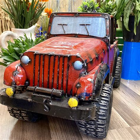 Metal Art Jeep The Rock Pile Garden Center