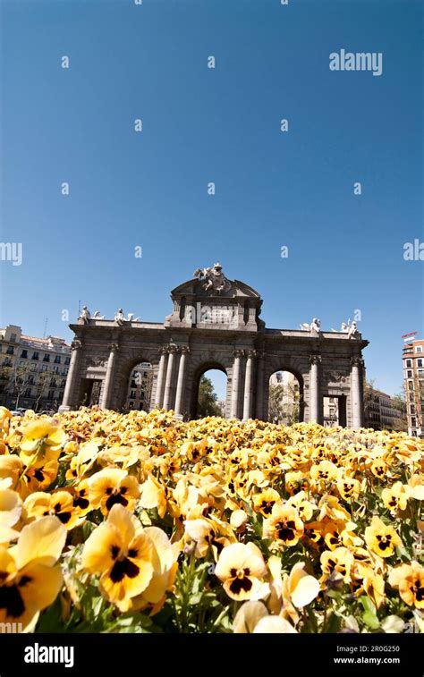 Puerta De Alcala A Monumental Gate In The Plaza De La Independencia