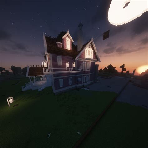 Tried making the coraline house : r/Minecraft