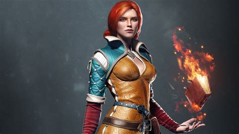 Wallpaper The Witcher The Witcher 3 Wild Hunt Triss Merigold Person Clothing Costume